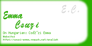 emma csuzi business card